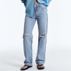 Zara 90’s Premium Straight Leg Full Length Jeans